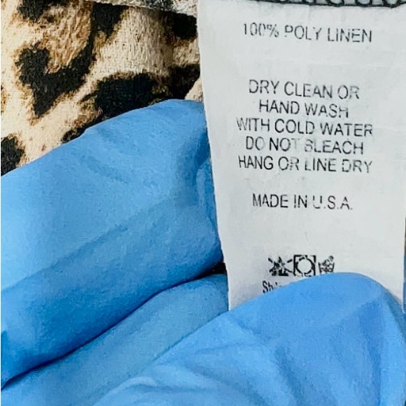 Impressions Animal Print V-Neck Blouse With Bell Sleeves Size Medium - Picture 5 of 6